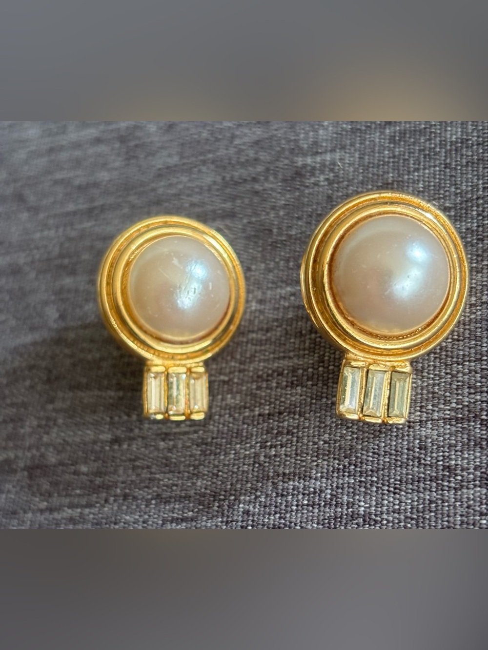 Sarah Coventry Vintage Clip On Earrings-Faux Pearl